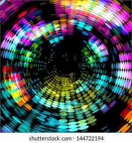 abstract technology concept background, colorful radial dots