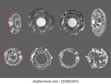 Abstract technology concept background, Futuristic interface elements 