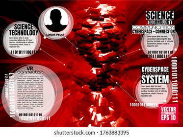 Abstract technology concept background ready for presentation, vector 3D illustration