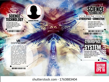 Abstract technology concept background ready for presentation, vector 3D illustration