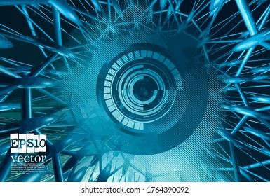 Abstract technology concept background ready for presentation, vector 3D illustration