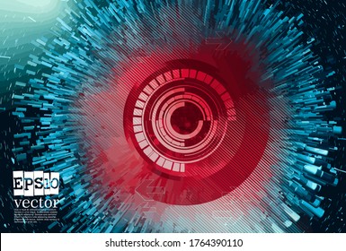 Abstract technology concept background ready for presentation, vector 3D illustration