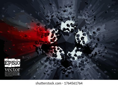 Abstract technology concept background ready for presentation, vector 3D illustration