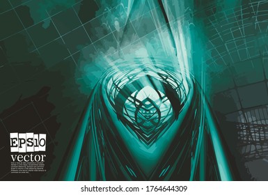 Resumo do conceito de tecnologia pronto para apresentação, ilustração 3D vetorial