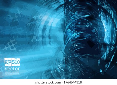 Abstract technology concept background ready for presentation, vector 3D illustration