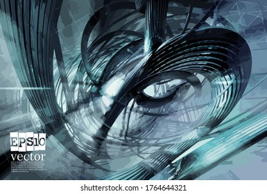 Abstract technology concept background ready for presentation, vector 3D illustration
