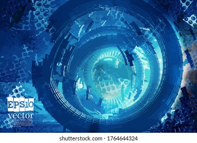 Abstract technology concept background ready for presentation, vector 3D illustration