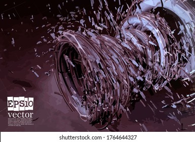 Abstract technology concept background ready for presentation, vector 3D illustration