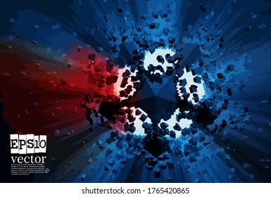 Abstrakter Technologie-Konzept-Hintergrund bereit für die Präsentation, Vektorgrafik 3D