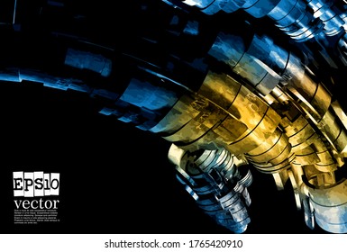 Abstract technology concept background ready for presentation, vector 3D illustration