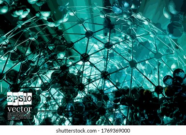 Abstract technology concept background ready for presentation, vector 3D illustration