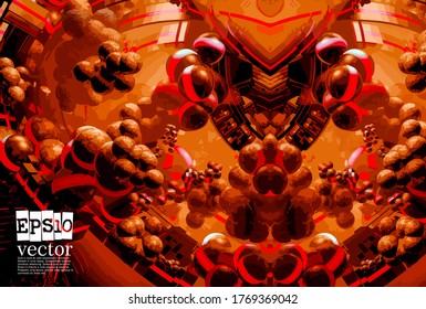 Abstract technology concept background ready for presentation, vector 3D illustration