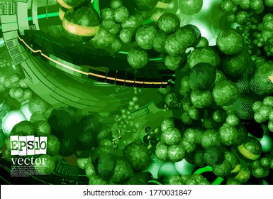 Abstract technology concept background ready for presentation, vector 3D illustration
