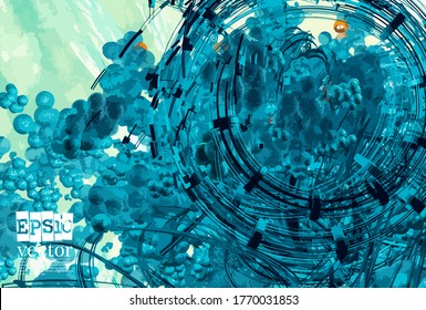 Abstract technology concept background ready for presentation, vector 3D illustration