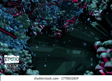 Abstract technology concept background ready for presentation, vector 3D illustration