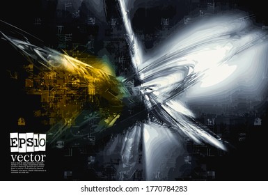 Abstract technology concept background ready for presentation, vector 3D illustration