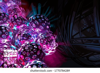 Abstract technology concept background ready for presentation, vector 3D illustration