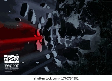 Abstract technology concept background ready for presentation, vector 3D illustration