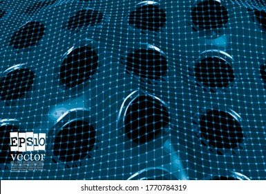 Abstract technology concept background ready for presentation, vector 3D illustration