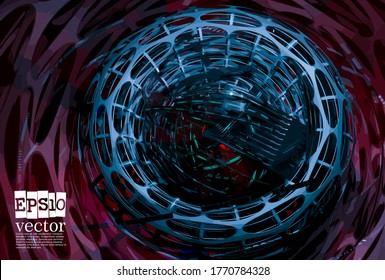 Abstract technology concept background ready for presentation, vector 3D illustration