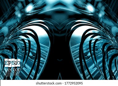 Abstract technology concept background ready for presentation, vector 3D illustration