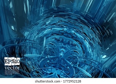 Abstract technology concept background ready for presentation, vector 3D illustration