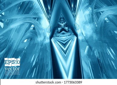 Abstract technology concept background ready for presentation, vector 3D illustration
