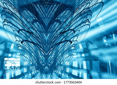 Abstract technology concept background ready for presentation, vector 3D illustration