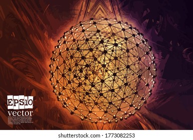 Abstract technology concept background ready for presentation, vector 3d illustration