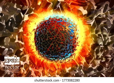 Abstract technology concept background ready for presentation, vector 3d illustration