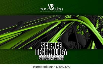Abstract technology concept background ready for presentation, vector 3D illustration
