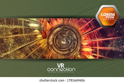 Abstract technology concept background ready for presentation, vector 3D illustration