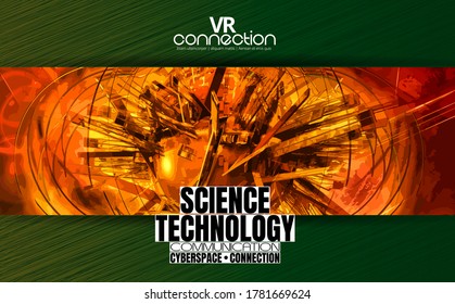 Abstract technology concept background ready for presentation, vector 3D illustration