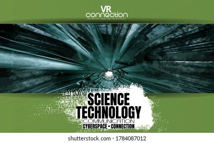 Abstract technology concept background ready for presentation, vector 3D illustration