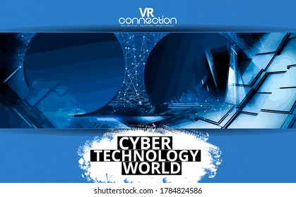 Abstract technology concept background ready for presentation, vector 3D illustration