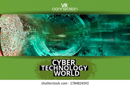 Abstract technology concept background ready for presentation, vector 3D illustration