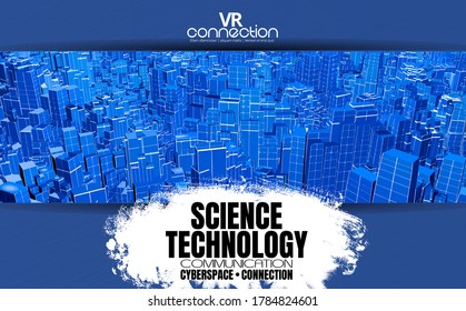 Abstract technology concept background ready for presentation, vector 3D illustration