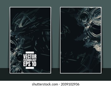 Abstract technology concept background ready for presentation or poster, vector illustration