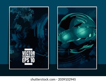 Abstract technology concept background ready for presentation or poster, vector illustration