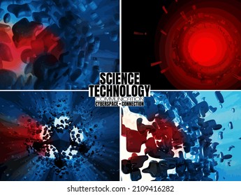 Abstract technology concept background ready for presentation, 3D illustration