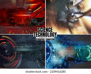 Abstract technology concept background ready for presentation, 3D illustration