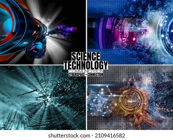 Abstract technology concept background ready for presentation, 3D illustration