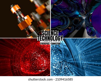 Abstract technology concept background ready for presentation, 3D illustration