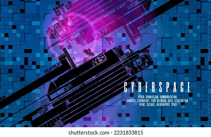 Abstract technology concept background ready for presentation or poster, vector illustration