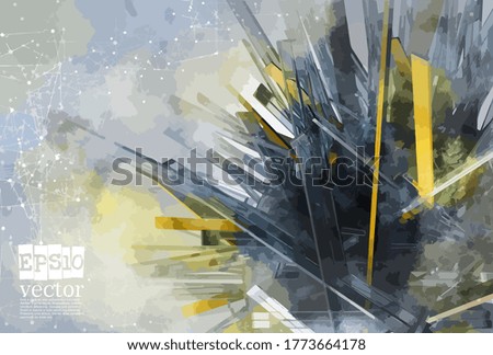 Abstract technology concept background ready for presentation, vector 3D illustration