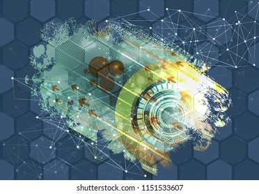Abstract technology concept background, vector illustration