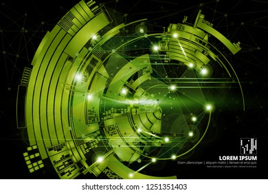 Abstract technology concept background, vector illustration