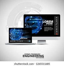 Abstract technology concept background, vector illustration