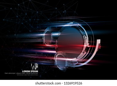 Abstract technology concept background, vector illustration