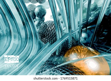 Abstract technology concept background, vector illustration